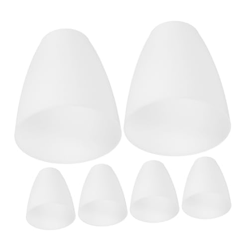 ELAYARD 6 Stück Teiliges Kunststoff Lampenschirme Ersatz Lampenschirm Deckenlampe Tischlampe Weiß PP Material Leicht und Vielseitig für Einfache Installation und Zeitlose von ELAYARD