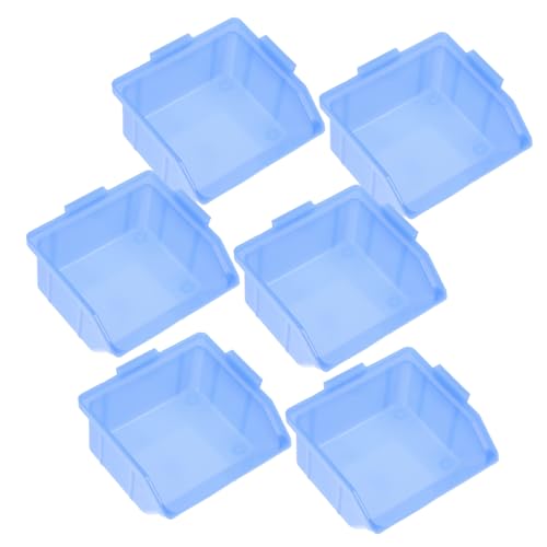 ELAYARD 6 Stück Teiliges Kunststoff Stapelboxen für Lager und Werkstatt Komponenten Organizer Leichte Aufbewahrungsboxen für Werkzeuge und Zubehör Einfach zu Montieren Vielseitig von ELAYARD