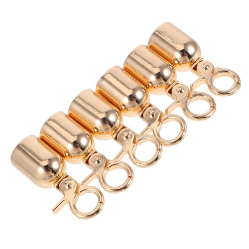 ELAYARD 6 Stück Teiliges Metallseil Endkappen mit Schraubhaken Verzinkte Legierung Robust und Vielseitig für Absperrseile Sicherheitsbarrieren Einfache Montage Eleganter Look Innenöffnung von ELAYARD