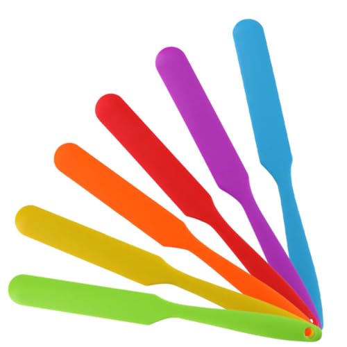 ELAYARD 6 Stück Teiliges Silikon Spatel Hitzebeständig Backhelfer für Teig Creme Marmelade Kleine Transparente Mischspatel Ölspatel Ergonomisch Wiederverwendbar Zufällige Farbe ELAYARD 6 Stück Teiliges Silikon Spatel Hitzebeständig Backhelfer für Teig Creme Marmelade Kleine Transparente Mischspatel Ölspatel Ergonomisch Wiederverwendbar Zufällige Farbe von ELAYARD