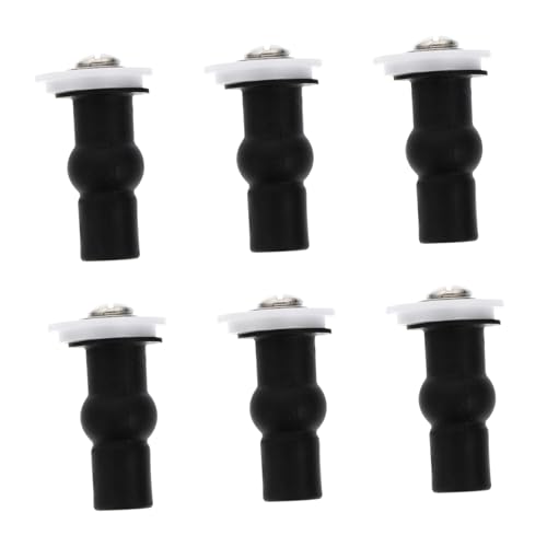 ELAYARD 6 Stück Teiliges Wc Sitz Befestigungsset Messing Schrauben Toilettensitz Ersatzteile Robust Kompatibel mit Standard Toilettendeckel Einfache Montage Langlebige Wc Sitz Fixierbolzen von ELAYARD