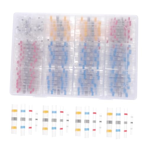 ELAYARD 600 Stück Teiliges Solder Seal Schrumpfschlauch Kabelverbinder Wasserdichte Isolierte Lötverbindung für Auto Boot und Outdoor Heat Shrink Butt Splice Terminals Starke Haltekraft von ELAYARD
