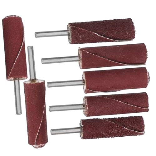 ELAYARD 7 Stück Teiliges Schleiftrommel Schleifhülsen aus Langlebigem Schleifpapier für Bohrmaschine Vielseitig Einsetzbar für Präzises Schleifen und Polieren Kompakt und Leicht für DIY von ELAYARD