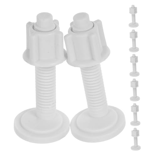 ELAYARD 8 Stück Teiliges Toilettensitz Schrauben aus Weißem Kunststoff Befestigungsschrauben mit Schnellverschluss für Top mount Toilettensitz Einfache Montage und Schnelle Demontage von ELAYARD