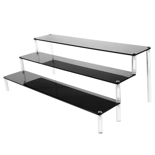 ELAYARD Acryl Display Regal Schwarz Stabil Dekorativer Organizer für Handwerksartikel und Süßwaren Tischständer Langlebig Praktisch ELAYARD Acryl Display Regal Schwarz Stabil Dekorativer Organizer für Handwerksartikel und Süßwaren Tischständer Langlebig Praktisch von ELAYARD