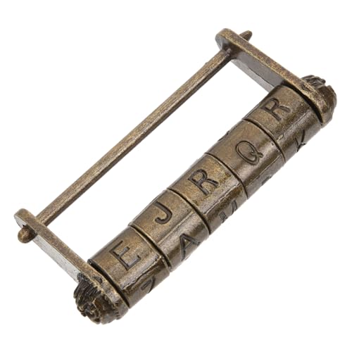 ELAYARD Antikes Briefcode Zahlenschloss Retro Stil Vintage Dekor Kombinationstür Schloss für Möbel Schmuckschatullen Tragbar Robust und Dekorativ von ELAYARD