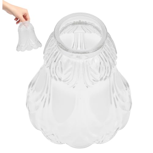 ELAYARD Blumenförmiger Lampenschirm aus Satiniertem Glas Deckenleuchte Abdeckung Transparenter Glaslampenschirm für Wohnzimmer Schlafzimmer Hotel Ersatz für Deckenventilator Licht ELAYARD Blumenförmiger Lampenschirm aus Satiniertem Glas Deckenleuchte Abdeckung Transparenter Glaslampenschirm für Wohnzimmer Schlafzimmer Hotel Ersatz für Deckenventilator Licht von ELAYARD