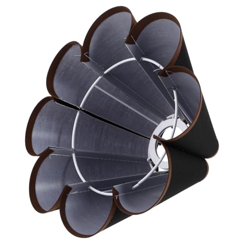 ELAYARD Blumenförmiger Stoff lampenschirm in Schwarz Dekorative Blütenform Vielseitiger Lampenschirm für Hängelampe Stehlampe Nachttischlampe Langlebig Elegantes Design für Wohnraum von ELAYARD