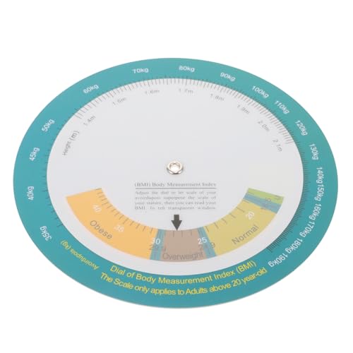 ELAYARD Bmi Körpergewicht Index Wand Drehchart Gesundheitsmesser Bmi zur Schnellen Gewichtskontrolle für Erwachsene Einfach Ablesbar Adipositas Hilfsmittel von ELAYARD