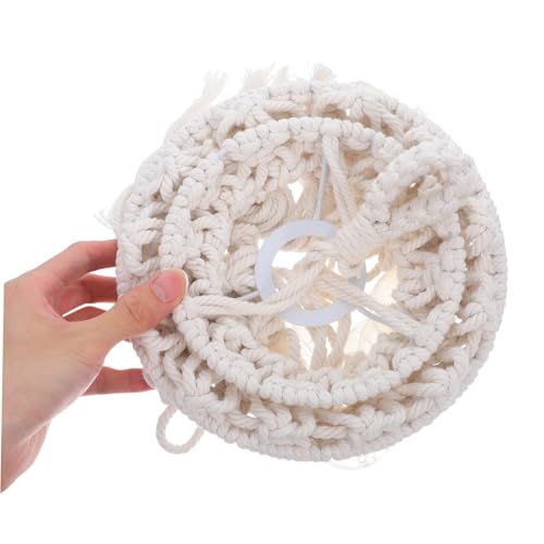 ELAYARD Boho Macrame Lampenschirm Handgewebt Leicht zu Installieren Strukturierte Pendelleuchte für Wohnzimmer Schlafzimmer Büro Gemütliche Atmosphäre von ELAYARD