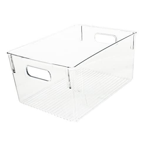 ELAYARD Bücherkiste transparent stapelbar Behälter klares Regal klein Buch Container Aufbewahrungsboxen für zu Hause Buchstäbungsorganisator Buch-Organizer-Container Buchspeicher Plastik von ELAYARD