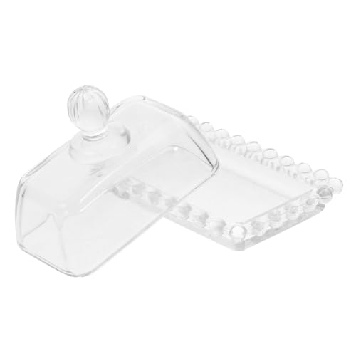 ELAYARD Butterdose aus mit Deckel Eleganter Butter und Dessertbehälter für Arbeitsplatte Rutschfest Hält Frisch für Snacks und Kuchen von ELAYARD