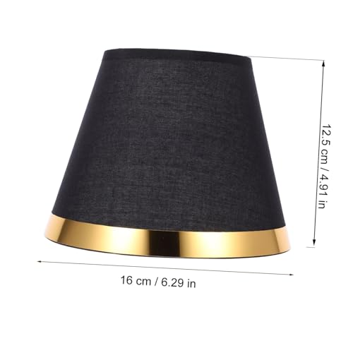 ELAYARD Dekorativer Stoff lampenschirm Schwarz Ersatz Tischlampe Lampenschirm Robust Einfach Austauschbar Für Wohnzimmer Schlafzimmer Lichtschutz von ELAYARD