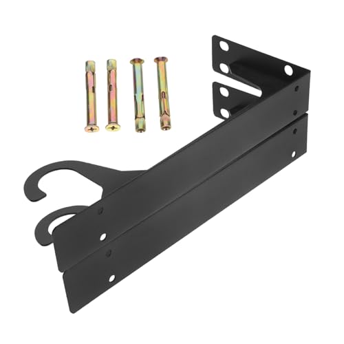 ELAYARD Dreieck-wandhalterung mit Haken Schwerlast-wandschrank-stützgestell Metallregal-stangenhalter für Begehbaren Kleiderschrank Schwarz Robust und Platzsparend von ELAYARD