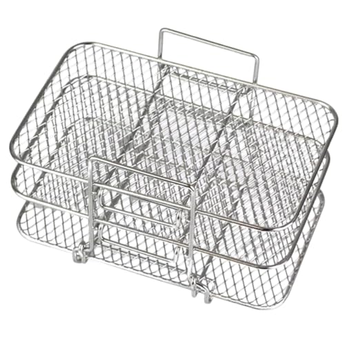 ELAYARD Edelstahl Airfryer Grillrost Abnehmbar Dehydrator Gestell für Heißluftfritteuse Dörrgerät Obst Gemüse Zubehör Verbesserte Luftzirkulation Leicht zu Reinigen Vielseitig für Gesunde von ELAYARD