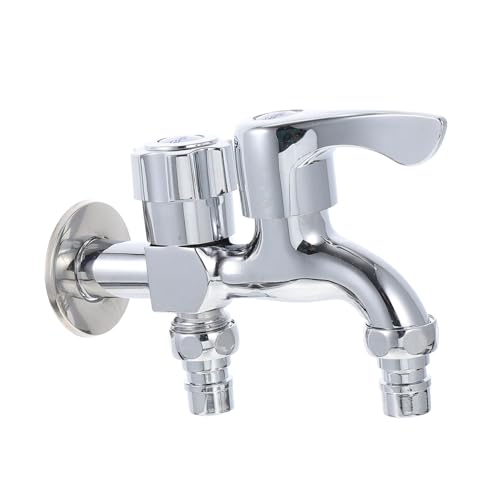 ELAYARD Edelstahl Doppel Wasserhahn mit Zwei Ausläufen Multifunktionaler Wasserverteiler Langlebig Rostfrei Installieren für Küche und Waschmaschine Geeignet ELAYARD Edelstahl Doppel Wasserhahn mit Zwei Ausläufen Multifunktionaler Wasserverteiler Langlebig Rostfrei Installieren für Küche und Waschmaschine Geeignet von ELAYARD