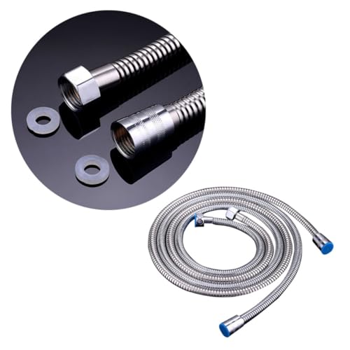 ELAYARD Edelstahl Duschschlauch mit Messingkern Druck und Temperaturbeständig Flexibler Spiralschlauch Standardanschluss Langlebige Knick Verlängerung für Bad und Dusche von ELAYARD