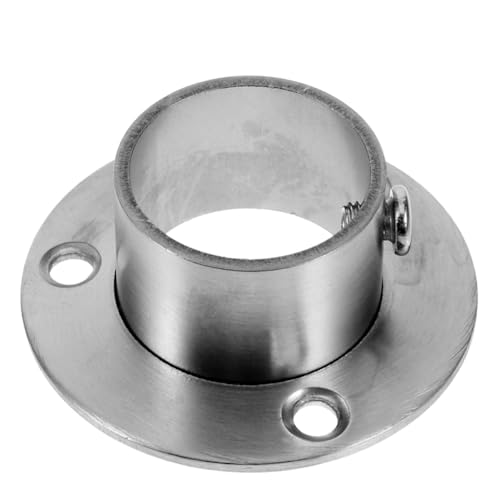 ELAYARD Edelstahl Garderobenstangenhalter Schwerlast Kleiderstange Wand Halterung Kleiderschrank Rohrflansch Sockel Zubehör Rostfrei Einfach zu Montieren Modern für Badezimmer von ELAYARD