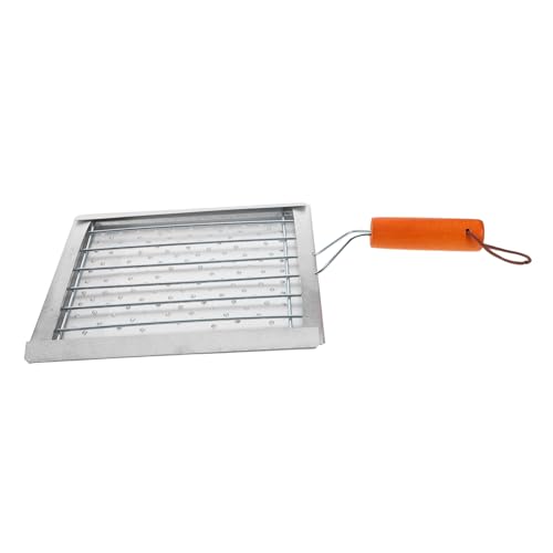 ELAYARD Edelstahl Grillrost Faltbar mit Holzgriff Multifunktionaler Grillkorb für Outdoor Camping Perforiertes Bbq Backblech für Fisch Brot und Gemüse Hitzebeständig Leicht zu Reinigen von ELAYARD
