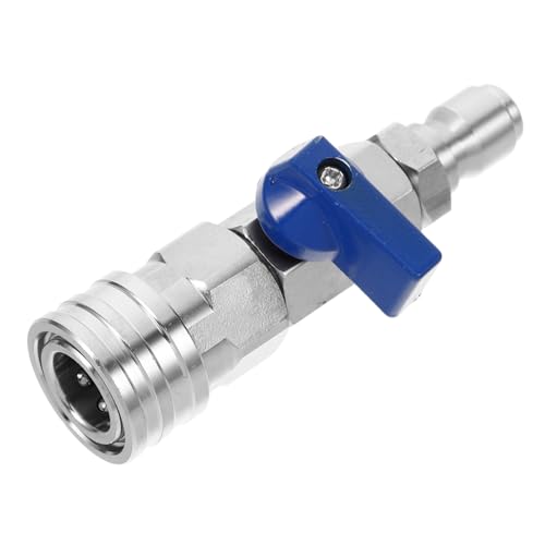 ELAYARD Edelstahl Kugelhahn Ventil für Hochdruckreiniger Anschluss Wasserventil Zubehör Langlebig Korrosionsbeständig Passend für Reinigungsgeräte von ELAYARD