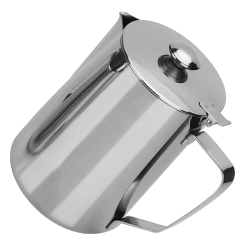 ELAYARD Edelstahl Milchschaumkännchen Milchaufschäumer Kaffeekännchen mit Deckel Robust Langlebig für Espresso Latte Cappuccino Zubereitung ELAYARD Edelstahl Milchschaumkännchen Milchaufschäumer Kaffeekännchen mit Deckel Robust Langlebig für Espresso Latte Cappuccino Zubereitung von ELAYARD