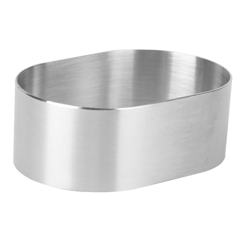 ELAYARD Edelstahl Mousse Ring Oval Tortenschneider Backform Wiederverwendbar Hohe Temperaturbeständigkeit Für Kuchen Mousse Gebäck Cookie Fondant Obst Käse DIY Backzubehör von ELAYARD