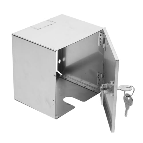 ELAYARD Edelstahl Outdoor Steckdosenbox mit Schloss Wetterfeste Schutzbox für Wandmontage Einfache Installation Sichere Rostfreie Steckdosenabdeckung mit Schloss für Innen und Außen von ELAYARD