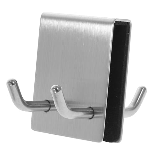 ELAYARD Edelstahl Türhaken Doppelhaken ohne Bohren Glas Tür Garderobenhaken für Handtücher Jacken Bad Organizer Tragfähig Kratzschutz ELAYARD Edelstahl Türhaken Doppelhaken ohne Bohren Glas Tür Garderobenhaken für Handtücher Jacken Bad Organizer Tragfähig Kratzschutz von ELAYARD