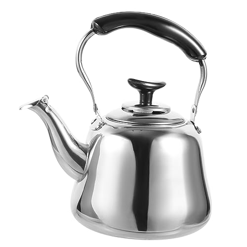 ELAYARD 1stück Edelstahl Teekessel Mit Pfiff Whistle Kettle Für Induktionsherde Gas Und Elektrokochen Praktische Wasserkocher Mit Filter Und Komfortablem Griff Für Zuhause Oder Büro von ELAYARD