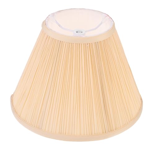 ELAYARD Eleganter Plissee Lampenschirm aus Langlebigem Stoff Vielseitig Passend für Steh Tisch Wandlampen Cremefarbener Lichtdurchlässiger Lampenbezug für Wohnzimmer und Schlafzimmer von ELAYARD