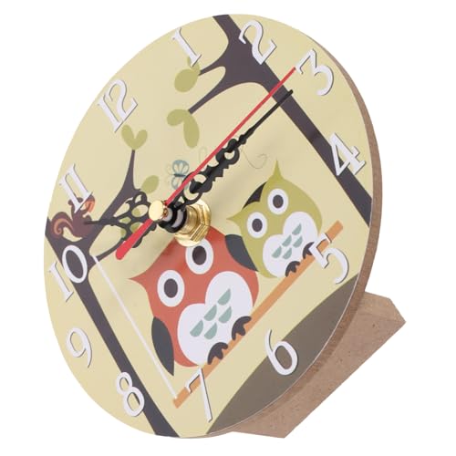 ELAYARD Europäische Vintage Tischuhr Leise Stilvolle Retro Schlafzimmer Dekoration Geräuschloses Design Dekoratives Geschenk für Wohnzimmer und Büro Robustes Holzgehäuse von ELAYARD
