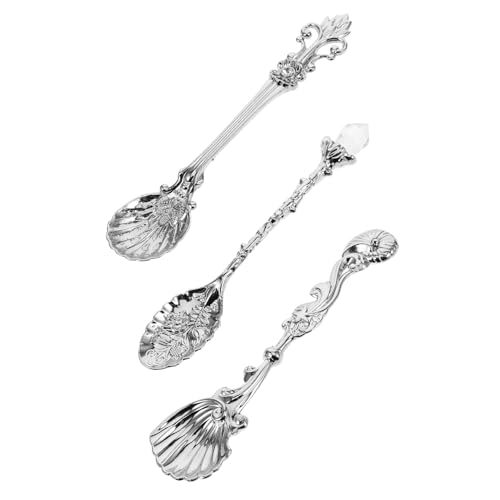 ELAYARD Europäisches Teiliges Besteckset Dessertlöffel aus Kleine Küchenlöffel mit Glatter Oberfläche Leicht Robust Spülmaschinenfest Silbernes Design für Stilvolles Servieren ELAYARD Europäisches Teiliges Besteckset Dessertlöffel aus Kleine Küchenlöffel mit Glatter Oberfläche Leicht Robust Spülmaschinenfest Silbernes Design für Stilvolles Servieren von ELAYARD