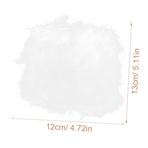 ELAYARD Fluffy Lampenschirm Federleicht Stoff Lampenschirm Tischlampe Modern Weich Gemütlich Schlafzimmer Wohnzimmer Dekor von ELAYARD