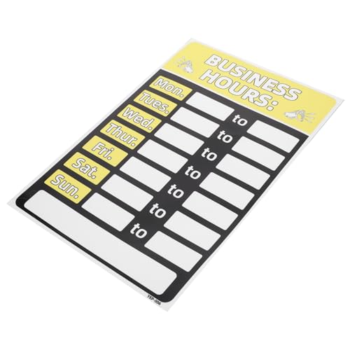 ELAYARD Geschäftszeiten Schild Aufkleber PVC Stark Selbstklebend Abwischbar Langlebig für Laden Restaurant Nagelstudio Lesbar Öffnungszeiten Hinweis von ELAYARD
