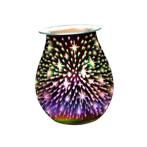 ELAYARD Glas Duftlampe Aromalampe Elektrisch mit Farbwechsel LED Sternenmotiv Duftspender und Luftbefeuchter für Wohnraum Stilvolle Raumdekoration Einfache Reinigung Sicherer Gebrauch ELAYARD Glas Duftlampe Aromalampe Elektrisch mit Farbwechsel LED Sternenmotiv Duftspender und Luftbefeuchter für Wohnraum Stilvolle Raumdekoration Einfache Reinigung Sicherer Gebrauch von ELAYARD