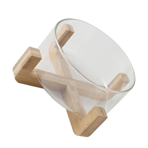 ELAYARD Glas Salatschüssel mit Holzsockel Hitzebeständig Rutschfest Transparent Multifunktional für Obst Lebensmittelaufbewahrung und Küchenarbeitsplatte Geeignet ELAYARD Glas Salatschüssel mit Holzsockel Hitzebeständig Rutschfest Transparent Multifunktional für Obst Lebensmittelaufbewahrung und Küchenarbeitsplatte Geeignet von ELAYARD