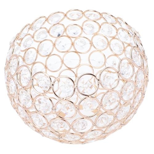 ELAYARD Goldfarbener Eisen Kunst Lampenschirm Lampenabdeckung Deckenleuchte Dekorativ Warmes Licht Wohnzimmer Boho Deko von ELAYARD