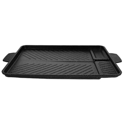 ELAYARD Grillpfanne mit Griff Robuste Langlebige Bbq Grillschale Antihaftbeschichtet Kompakt für Outdoor Camping Feier im Freien und Vielseitiges Grillen von ELAYARD