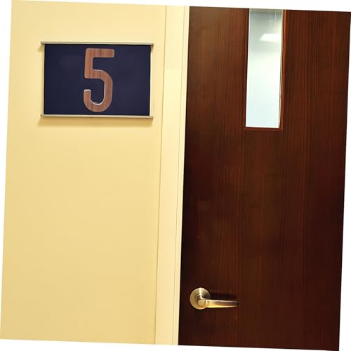 ELAYARD Große Holz hausnummer aus Schwarzem Walnussholz Übergroßes Modernes Adressschild Wetterfest Einfach zu Montieren Stilvolle Zahlen für Briefkasten und Außenbereich von ELAYARD