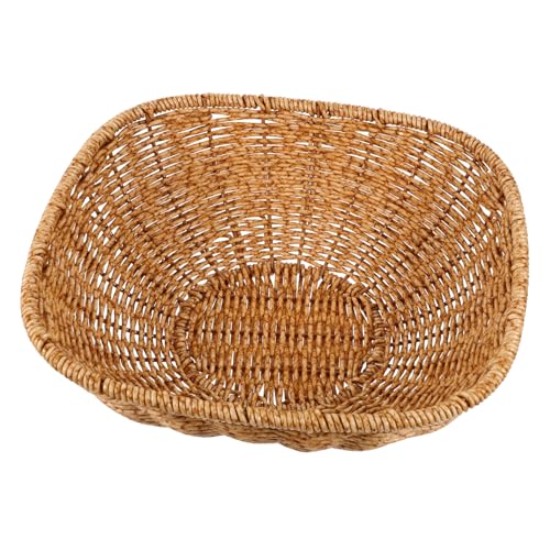 ELAYARD Großer Aufbewahrungskorb Rattan Look Langlebiger Obst und Brotkorb mit Geflochtenem Design für Küche Wohnzimmer Snacks und Haushaltsorganisation Wiederverwendbar ELAYARD Großer Aufbewahrungskorb Rattan Look Langlebiger Obst und Brotkorb mit Geflochtenem Design für Küche Wohnzimmer Snacks und Haushaltsorganisation Wiederverwendbar von ELAYARD
