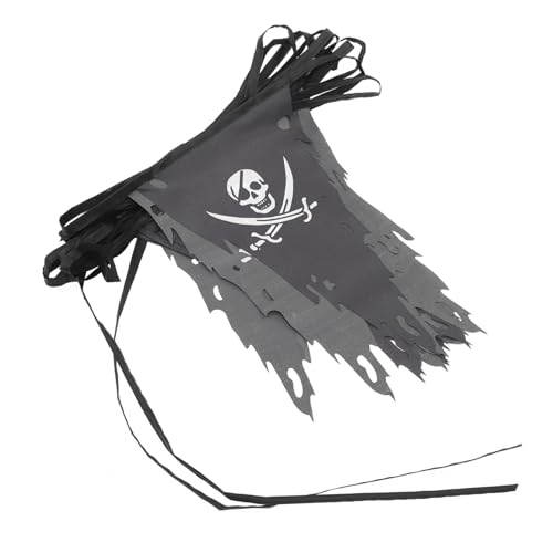 ELAYARD Halloween Wimpelkette Piratenschädel Banner Partydekoration Halloween Deko für Haunted House und Party Supplies mit Klassischem Design ELAYARD Halloween Wimpelkette Piratenschädel Banner Partydekoration Halloween Deko für Haunted House und Party Supplies mit Klassischem Design von ELAYARD