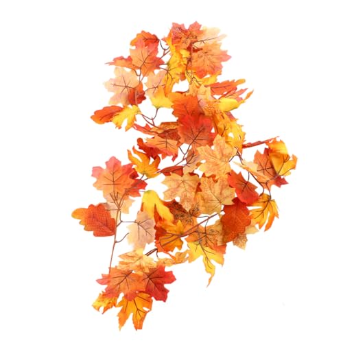 ELAYARD Halloween und Thanksgiving Deko Hängende Künstliche Ahornblatt Girlande Simulierte Herbstblätter Rattan Zweig Orange Gelb Doppelblatt Wand Tür Fenster Dekoration für Party ELAYARD Halloween und Thanksgiving Deko Hängende Künstliche Ahornblatt Girlande Simulierte Herbstblätter Rattan Zweig Orange Gelb Doppelblatt Wand Tür Fenster Dekoration für Party von ELAYARD