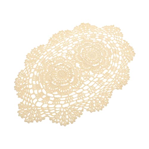 ELAYARD Handgefertigte Tischmatte aus Baumwolle Rustikales Design Beige Dekorative Platzmatte für Hochzeiten Partys und Waschbar und Wiederverwendbar ELAYARD Handgefertigte Tischmatte aus Baumwolle Rustikales Design Beige Dekorative Platzmatte für Hochzeiten Partys und Waschbar und Wiederverwendbar von ELAYARD