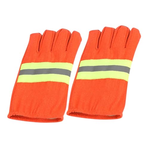 ELAYARD Hitzebeständige Dicke Feuerwehr handschuhe mit Flammschutz Atmungsaktiv Rutschfest Robuste Rettungshandschuhe für Gartenarbeit und Notfalleinsätze Arbeitshandschuhe von ELAYARD