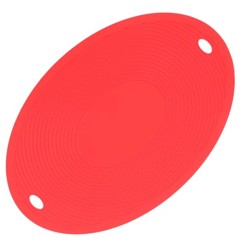 ELAYARD Hitzebeständiger Silikon topfuntersetzer Oval Extra Rutschfestes Küchen tablett für Heiße Töpfe Schalen und Pfannen Schutzmatte für Tische und Arbeitsflächen Rot von ELAYARD