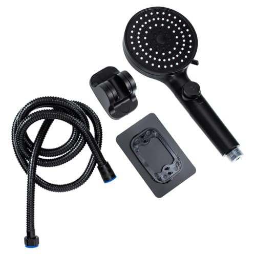 ELAYARD Hochdruck Duschkopf Fach Strahlarten mit und Alterungsbeständigkeit Schlauch Mattschwarzes Mehrfunktions Handbrause für Komfortables Duschen im Badezimmer von ELAYARD