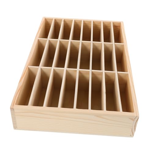 ELAYARD Holz Aufbewahrungsbox mit Multifachfächern Multifunktionaler Handyhalter und Organizer für Büro Schule und Schreibtisch Kompakte Platzsparende Holzbox zur Geordneten Aufbewahrung von ELAYARD