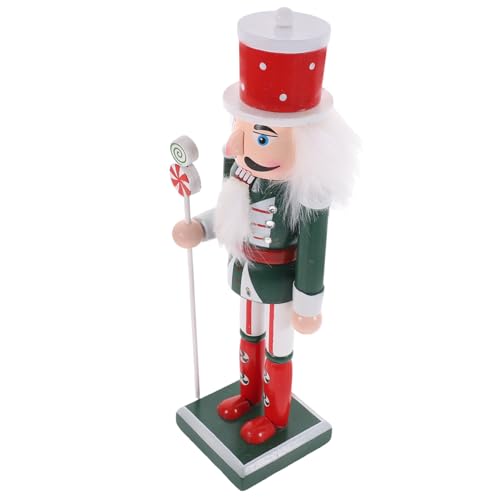 ELAYARD Holz Nussknacker Deko Handbemalt Weihnachtsdeko Figur Soldat mit Rotem Hut Festliche Tischdekoration für Wohnzimmer Fensterbank Regal ELAYARD Holz Nussknacker Deko Handbemalt Weihnachtsdeko Figur Soldat mit Rotem Hut Festliche Tischdekoration für Wohnzimmer Fensterbank Regal von ELAYARD