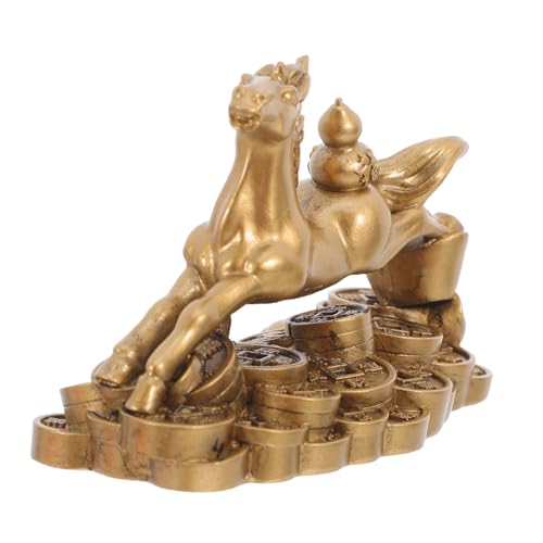 ELAYARD Horse Statue Resin Sculpture Symbol für Kleine Dekorative Figur für Wohnzimmer Büro Weinregal zur Einweihung Stilvolle Heimdekoration von ELAYARD