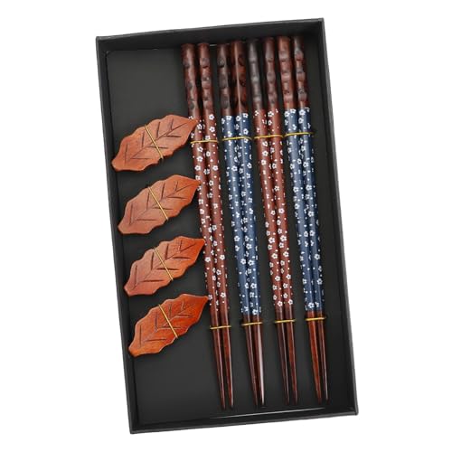 ELAYARD Japanische Holz Essstäbchen mit Holz Essstäbchenhaltern im Natürliche Wiederverwendbare Essstäbchen für Zuhause Reisen Restaurant Inklusive Tragbarem Etui Geschenkbox mit Rot Blau ELAYARD Japanische Holz Essstäbchen mit Holz Essstäbchenhaltern im Natürliche Wiederverwendbare Essstäbchen für Zuhause Reisen Restaurant Inklusive Tragbarem Etui Geschenkbox mit Rot Blau von ELAYARD
